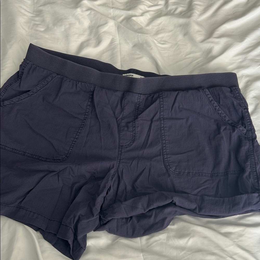 Sonoma Women's Dark Purple Cargo Shorts
